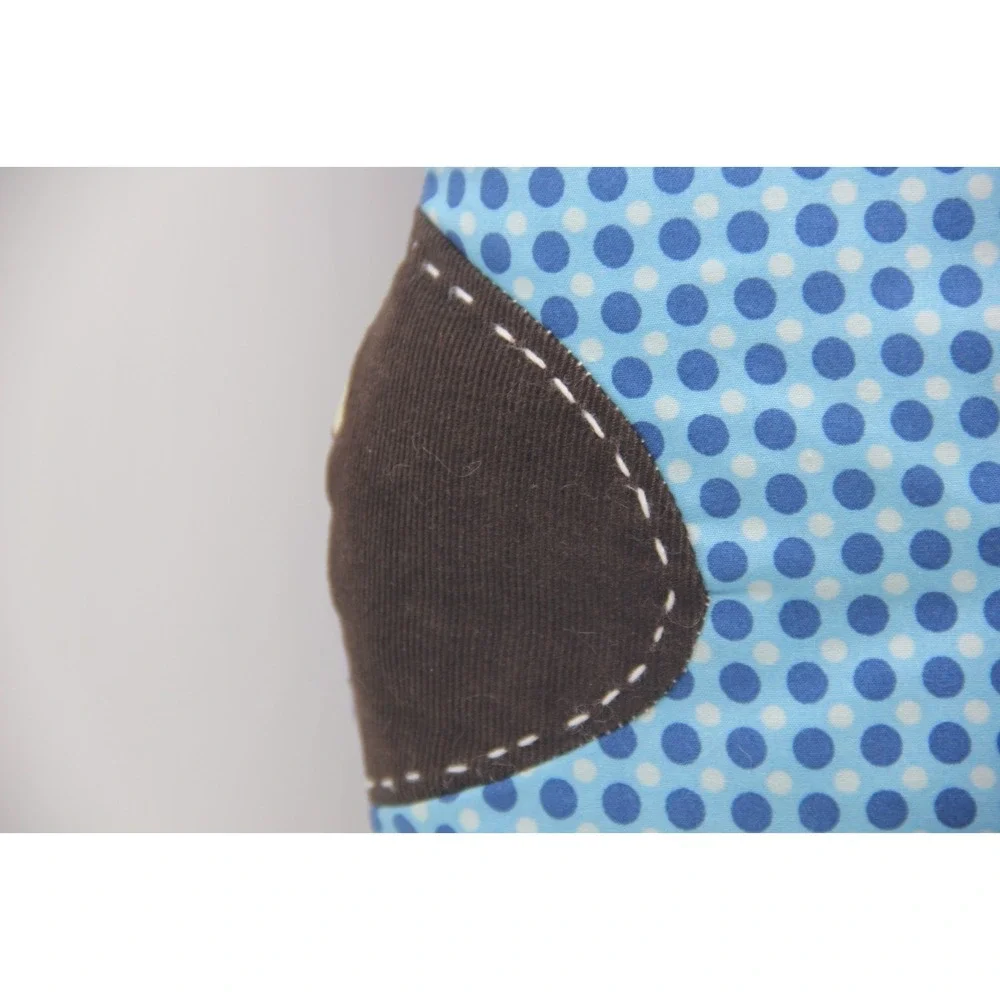 Pottery Barn Teen PBT Cat Patchwork Embroidered Blue 12